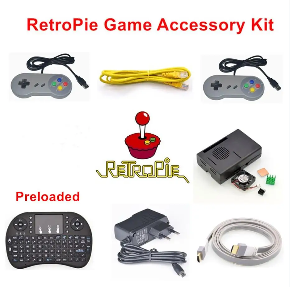 Retropie Raspberry Pi 3 32gb 2018 аксессуары для набор игр высокого качества бесплатная