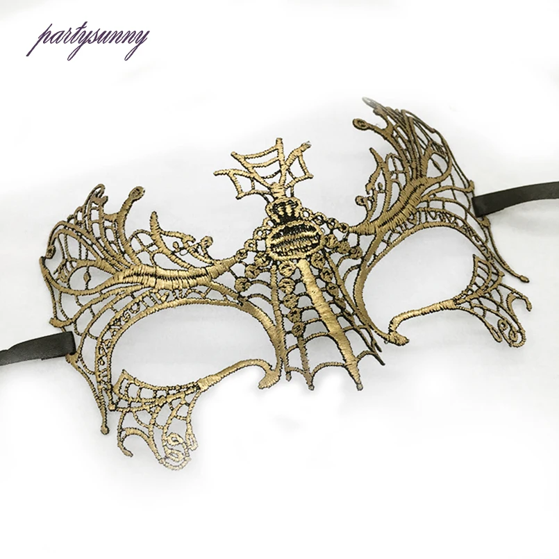 PF большой паук пикантные Маска для карнавала Хэллоуин верхняя половина лица