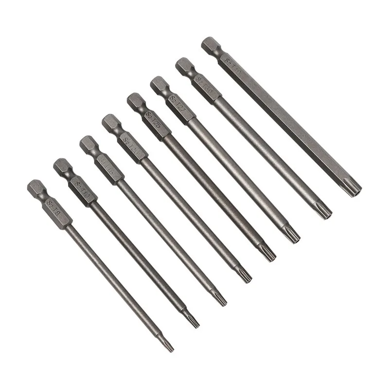 8 шт. отвертка Torx 100 мм 150 Длина Длинный Стальной Магнитный защитный Электрический