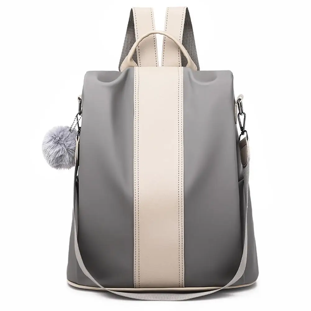 light gray PinShang женские модные лаконичные рюкзаки из искусственной кожи с защитой от краж - Цвет: light gray
