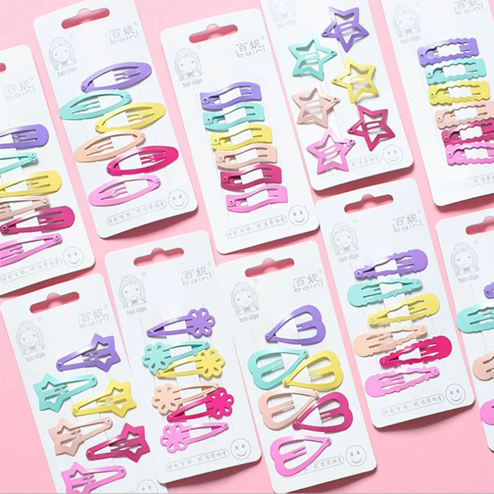 6 шт./компл. заколка для волос Cheer Bow милая малышей яркие цвета заколки BB с