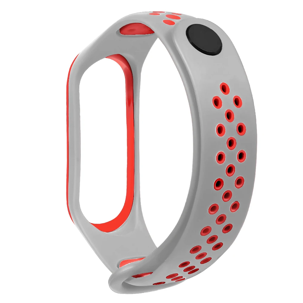 Для Xiaomi Mi Band 3 4 ремешок смарт спортивный силиконовый браслет на запястье сменный
