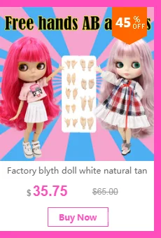 Фабрика blyth кукла зеленый микс синие волосы сустава тела белая кожа 1/6 BL62274006