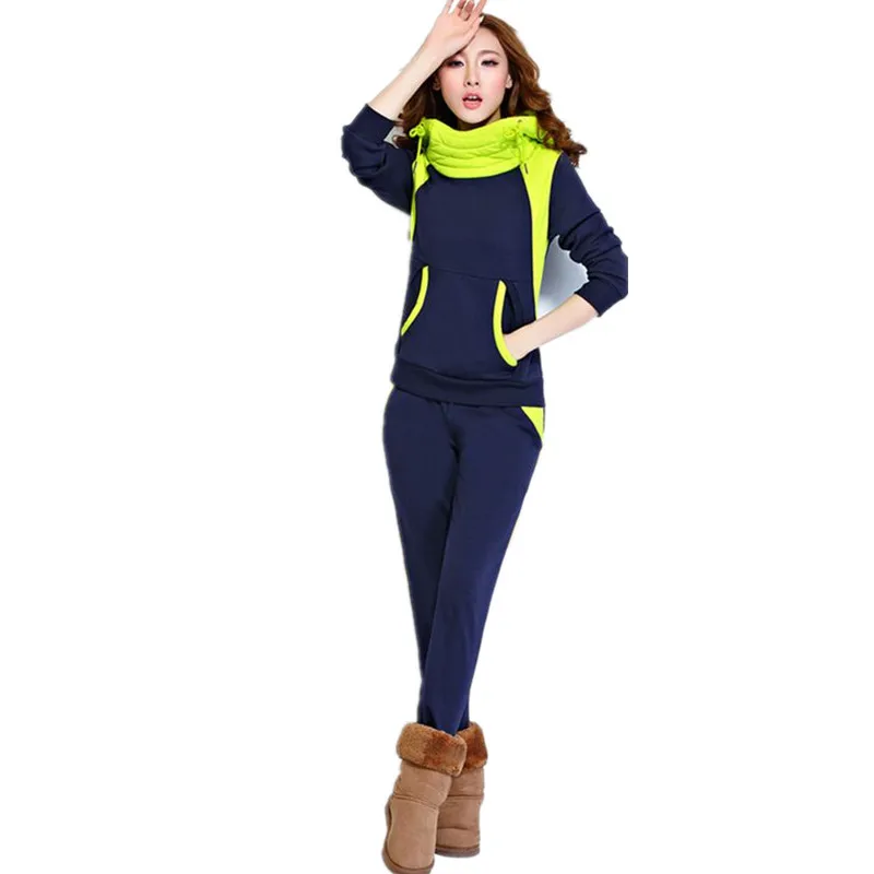 2019 осенне зимний спортивный костюм с длинными рукавами утепленные толстовки