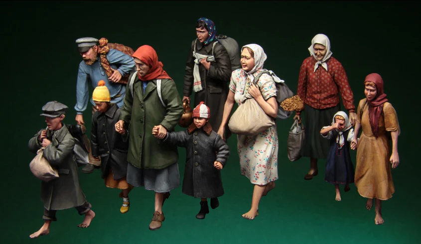 [Tuskmodel] 1 набор из 35 полимерных моделей большие наборы для русских беженцев|model figure