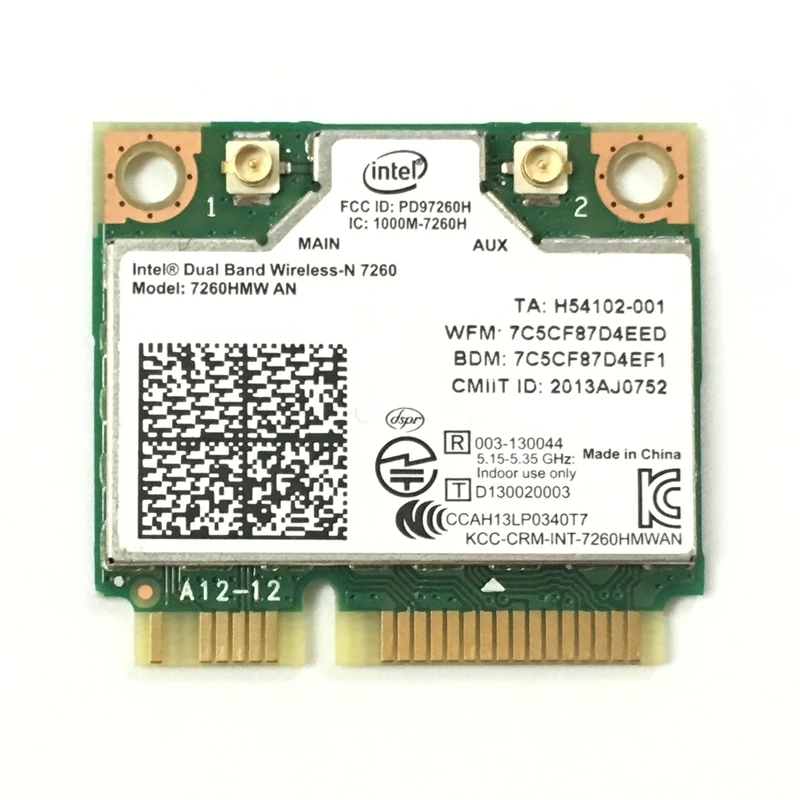 Двухдиапазонная беспроводная карта N 7260HMWAN 7260 7260hmw и Wi Fi Bluetooth 4 0 для Intel mini PCI E 300