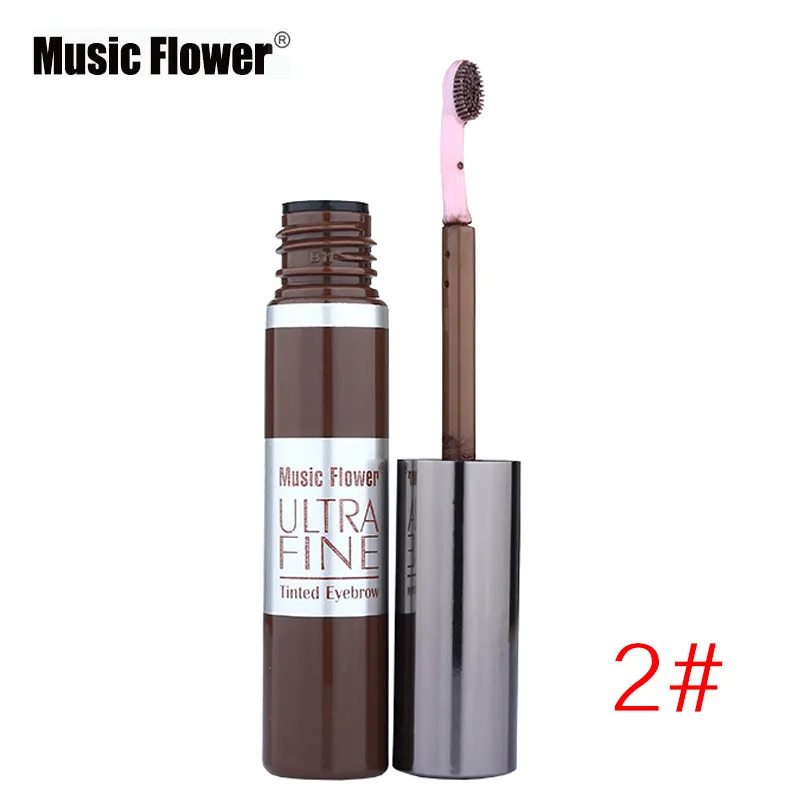 Music Flower макияж ультра тонкого помола тонированные крем для бровей устойчивый к пятнам 3D глаз Коричневый тату-гель с кисть инструмент продолжительное