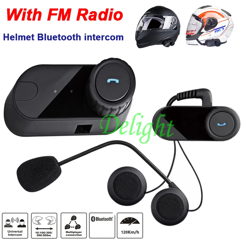 1 шт. BT Bluetooth мотоциклетный шлем Интерком система беспроводной интерком 800 м 2