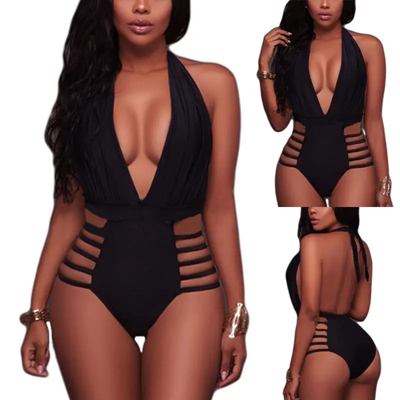 2018 Female Beachwear New Design Hot Sale Sexy Women's One Piece Monokini Bandage Push Up Bikini Swimsuit Swimwear Bathing 0 | Спорт и