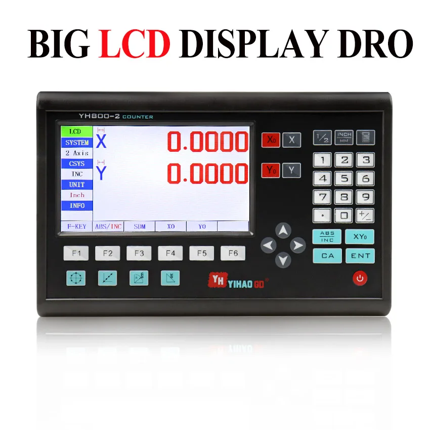 Большой ЖК-дисплей Dro цифровая индикация для машин 2 оси - Цвет: Big LCD display dro