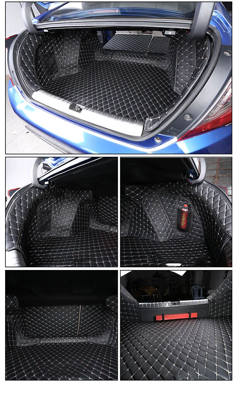 

Full package leather car trunk mats for Honda Civic 2016-2017 car floor rear cargo liner mats 5pcs set car accessories