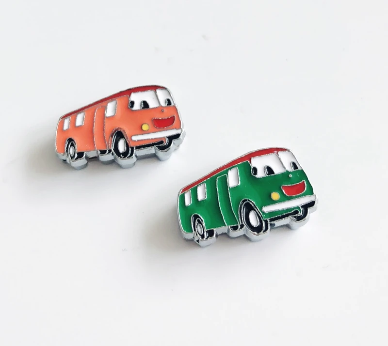 50pcs DIY accessory 8mm Enamel School Bus Slide Charms Beads Fit 8MM Dog Cat Collar Belts Wristband Tags | Украшения и аксессуары
