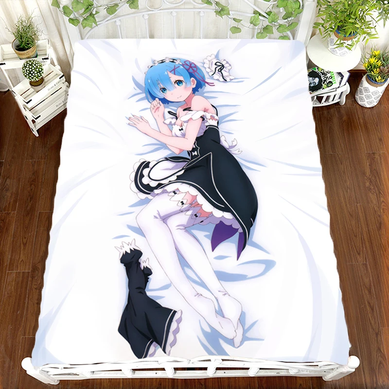 Re Zero kara Hajimeru Isekai Seikatsu Rem кровать в стиле аниме простынь покрывало постельное белье