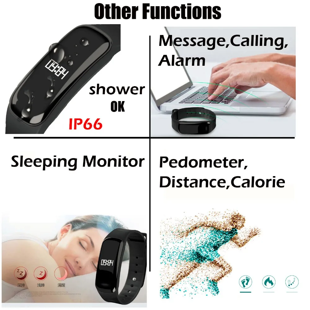 Newyes nbs04 синий съемный браслет Приборы для измерения артериального давления