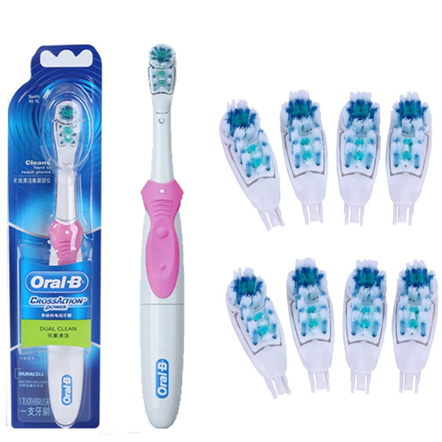 Электрическая зубная щетка Oral B Cross Action для отбеливания зубов электрическая без