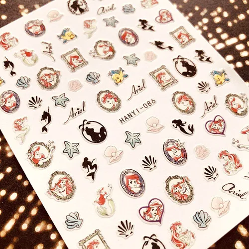 Hanyi серии 10 шт./партия HANYI-66-101 принцесса стикеры 3D на ногти nail Art Наклейка шаблон diy Инструменты для ногтей украшения - Цвет: HANYI-86