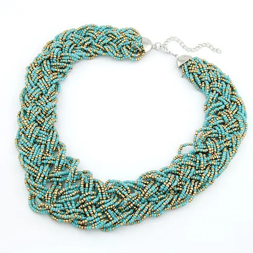 Bohemian Style Fashion Jewelry Seed Beads Necklaces Pendants for Women collares 2019 Choker Statement Necklace colares femininos | Украшения