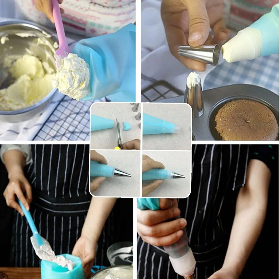 10 шт./партия силиконовый кондитерский мешок наконечники для кухни сделай сам