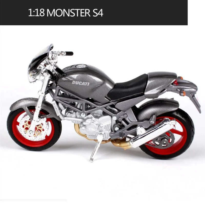 Monster S4 Maisto 1:18 масштаб сплав модель мотоцикла игрушка Моделирование мотоцикл спортивный мотор модели гоночных автомобилей детские игрушки для мальчиков - Цвет: Monster S4