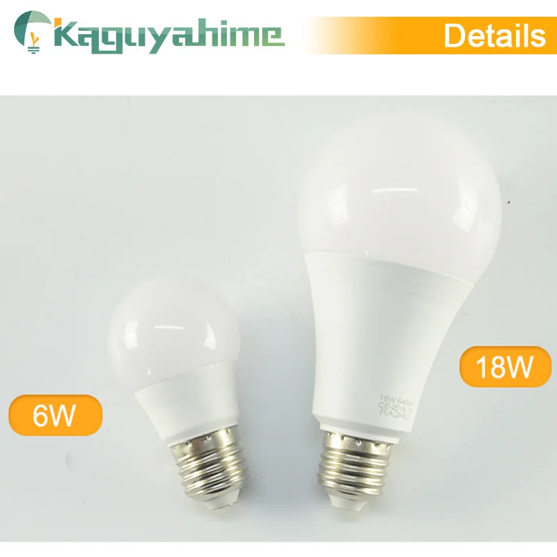 Kaguyahime 1 шт./5 шт. затемнения E27 Светодиодный светильник 220 В 6 Вт 18 Вт светодиодный E27 лампа E14 высокий яркий светодиодный свет для настольной лампы теплый белый