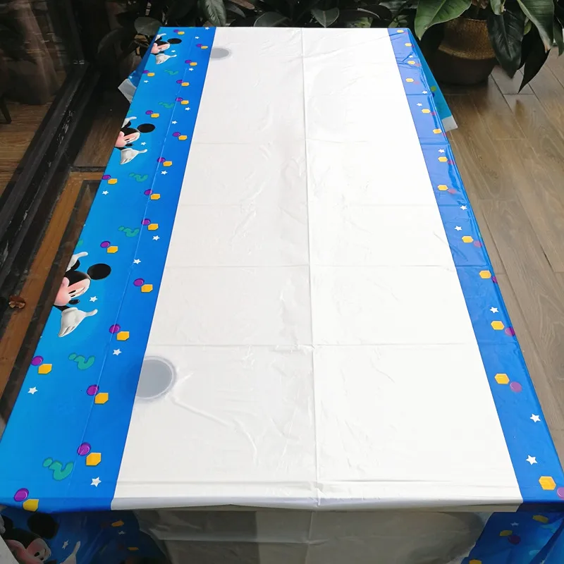 1pc 180*108cm Minne Mickey Mouse Disposable Table Cloth Cartoon Cover Tablecloth Kid Boy Birthday Party Map Home | Дом и сад