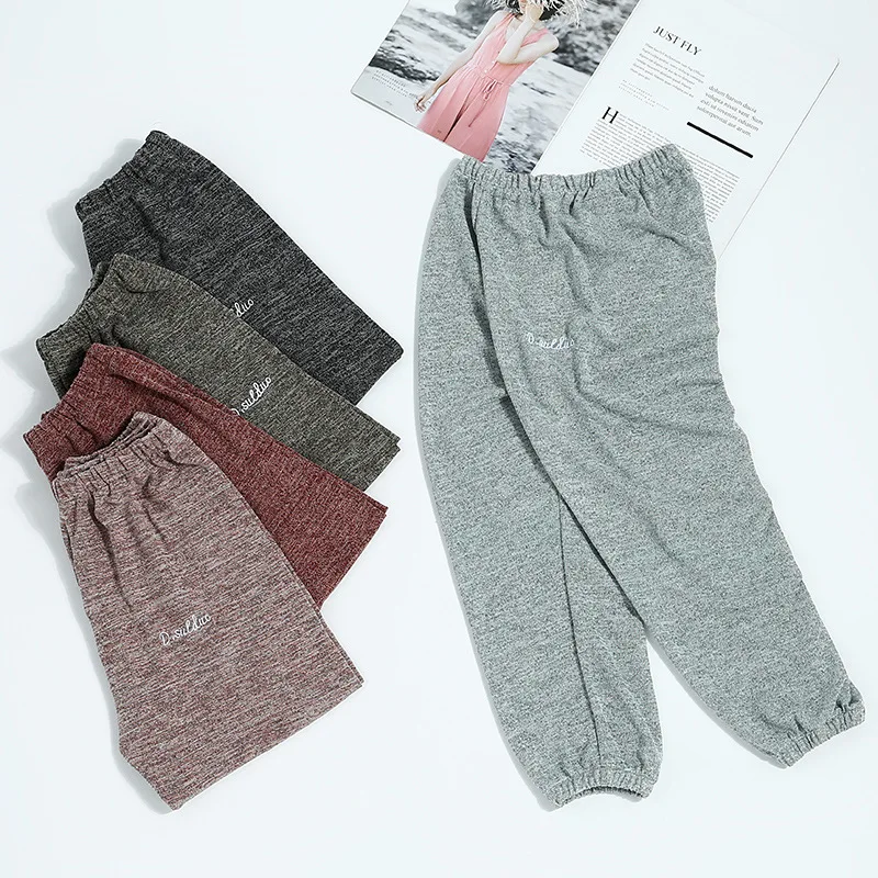 

Весенне-летние спортивные штаны для маленьких девочек 3, 4, 5, 6, 7, 8 лет хлопковые эластичные свободные штаны для малышей детские штаны, детска...