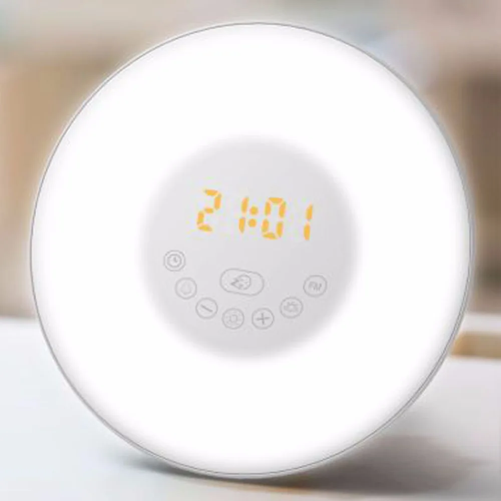 Цифровой светодиодный Будильник с 3 розетками цветной будильник имитацией