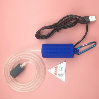 Dark blue NICREW Портативный миниатюрный аквариум с USB Аквариум кислорода воздуха насос Mute энергосбережения поставки водных Террариум аквариум аксессуары - Цвет: Dark blue