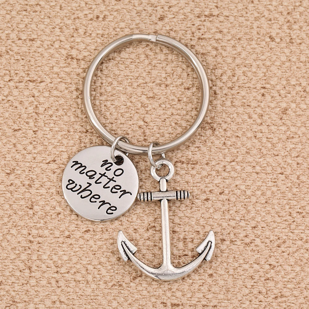 No Matter Where Keychain Key Ring Anchor Jewelry Valentines Day Best Friend Gift | Украшения и аксессуары