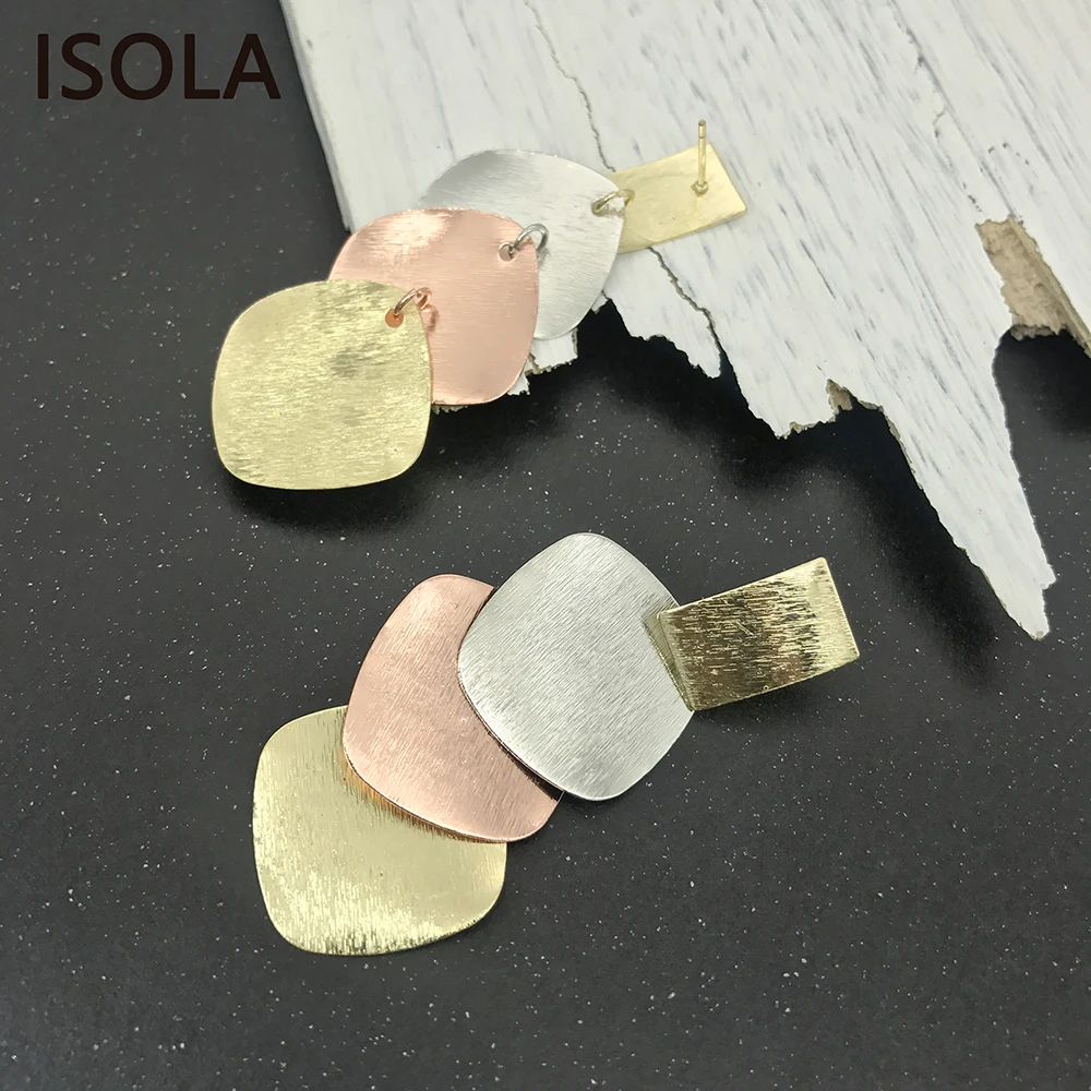Минималистичные Многослойные многоярусные серьги ISOLA эффектные очаровательные