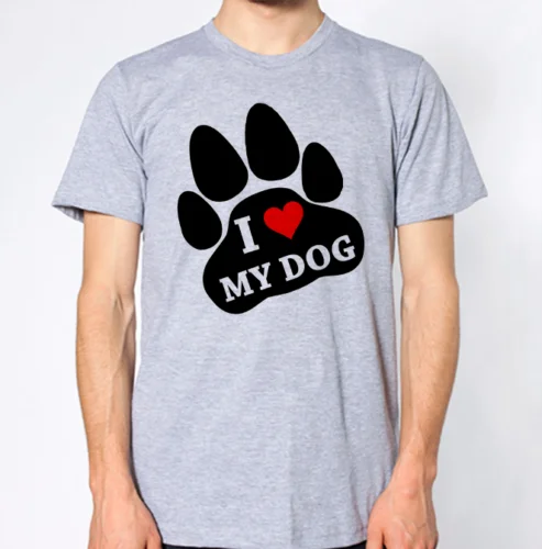 Я люблю мою собаку героями мультфильма Щенячий патруль Летняя мужская футболка
