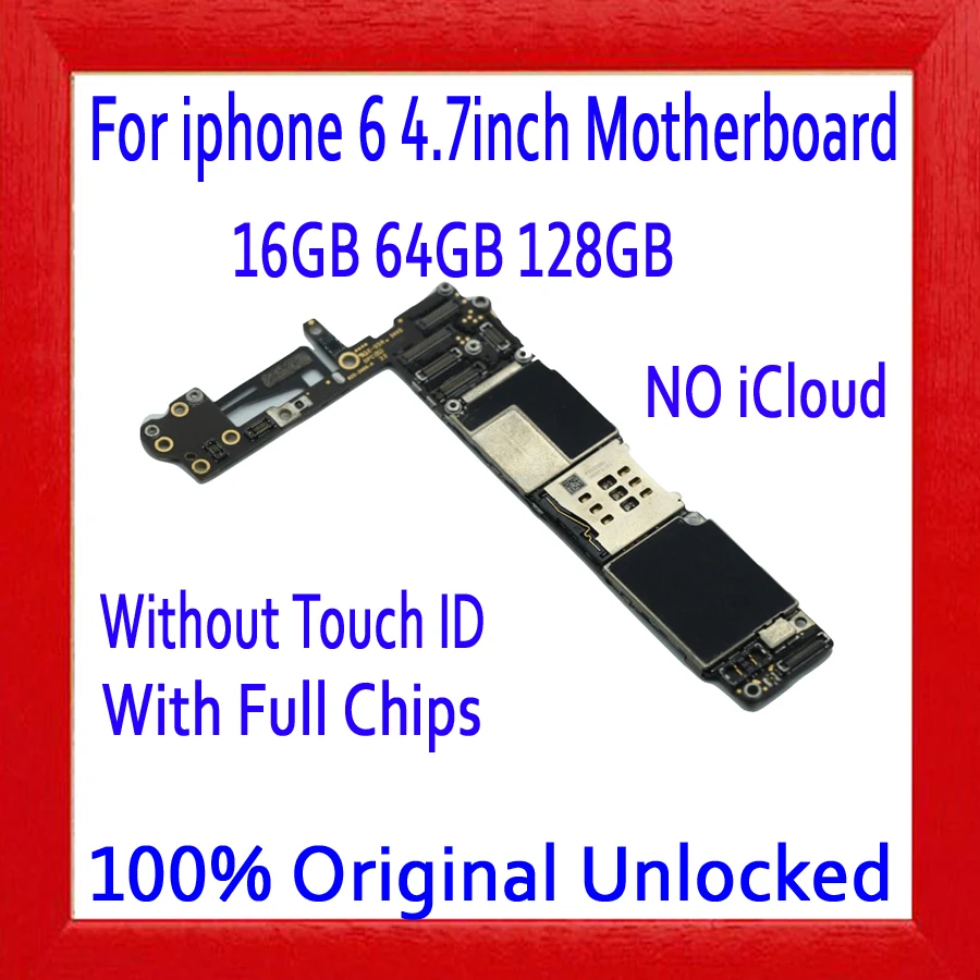 

For iPhone 6 Tested Good Working Original Factory Unlocked Motherboard for iPhone 6 logic board mainboard With/NO Touch ID
