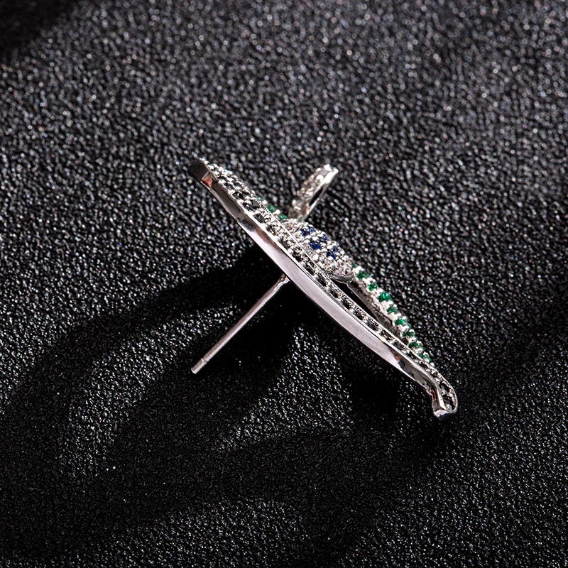 Женские трендовые длинные серьги GAOLA серебристые с цирконием GLE6625Y|dangle earrings|earring