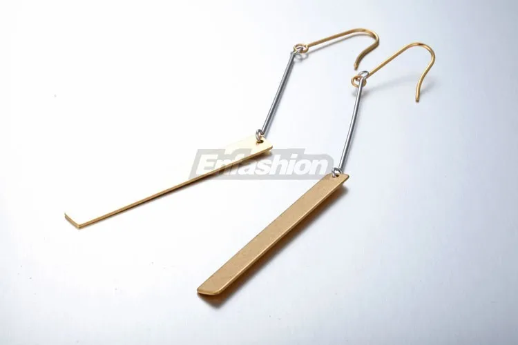 Enfashion,, винтажные длинные серьги-подвески, матовые серьги золотистого цвета, серьги из нержавеющей стали для женщин, ювелирные изделия