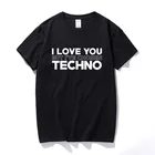 Летние футболки с надписью I Love You, но я выбрал техническая печатные мужские футболки музыка подземный Ibiza, Повседневная хлопковая Футболка Homme