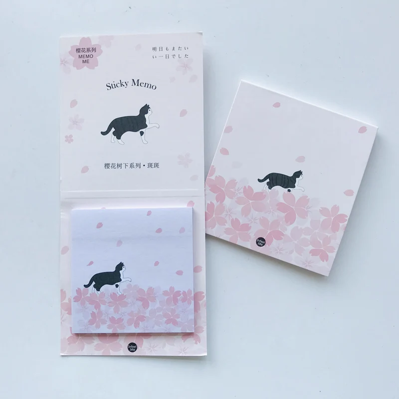 B 30 страниц Kawaii Cat& Sakura блокноты для заметок планировщик студенческие Канцтовары, блокнот для школы и офиса - Цвет: B