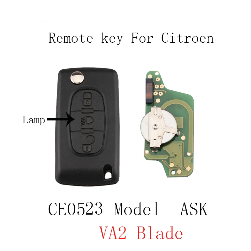 3 кнопочный Автомобильный Дистанционный светильник для CITROEN Berlingo C3 C2 C5 C4 Picasso