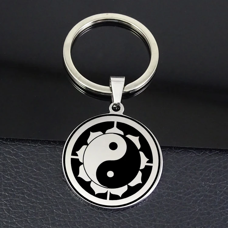 Fashion Yin Yang Keychain Simple Disc Tai Ji Keyring Jewelry Best Gift for Men and Women YP7005 | Украшения и аксессуары