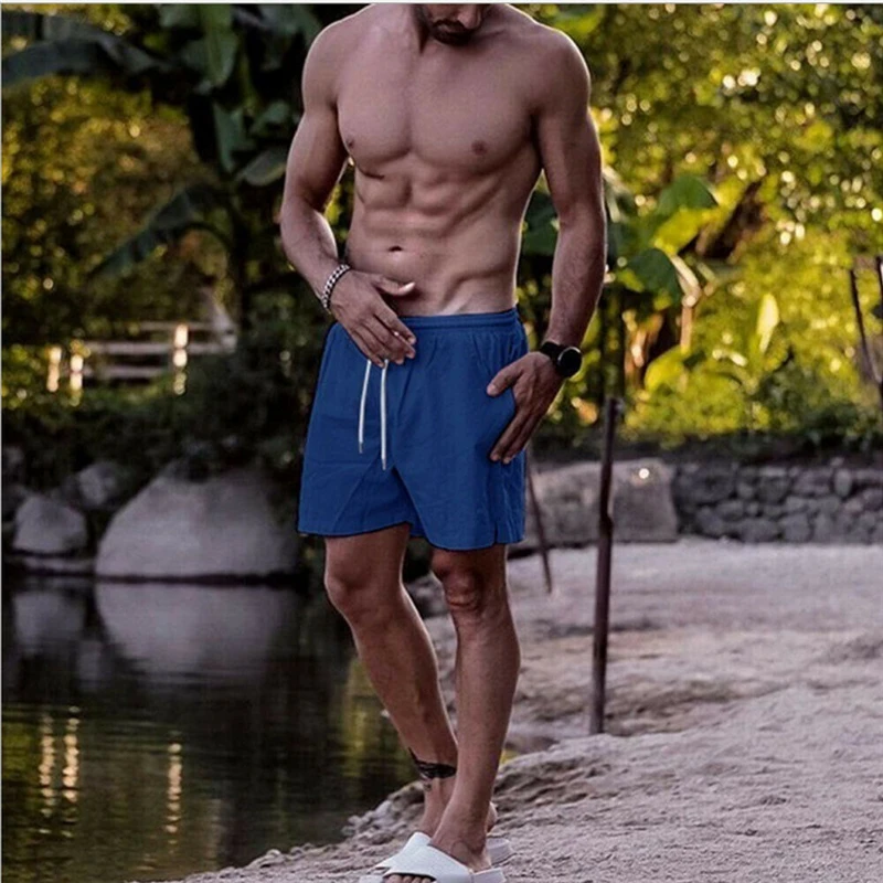 

US Men's Solid Colors Summer Swim Shorts Swimming Trunks Beach Trousers Wear