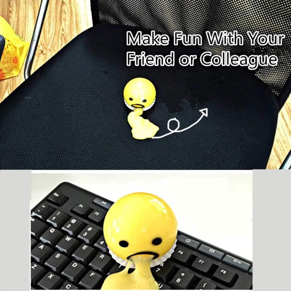 Squishy рвотных яичный желток против стресса успокаивающий желтый ленивое яйцо