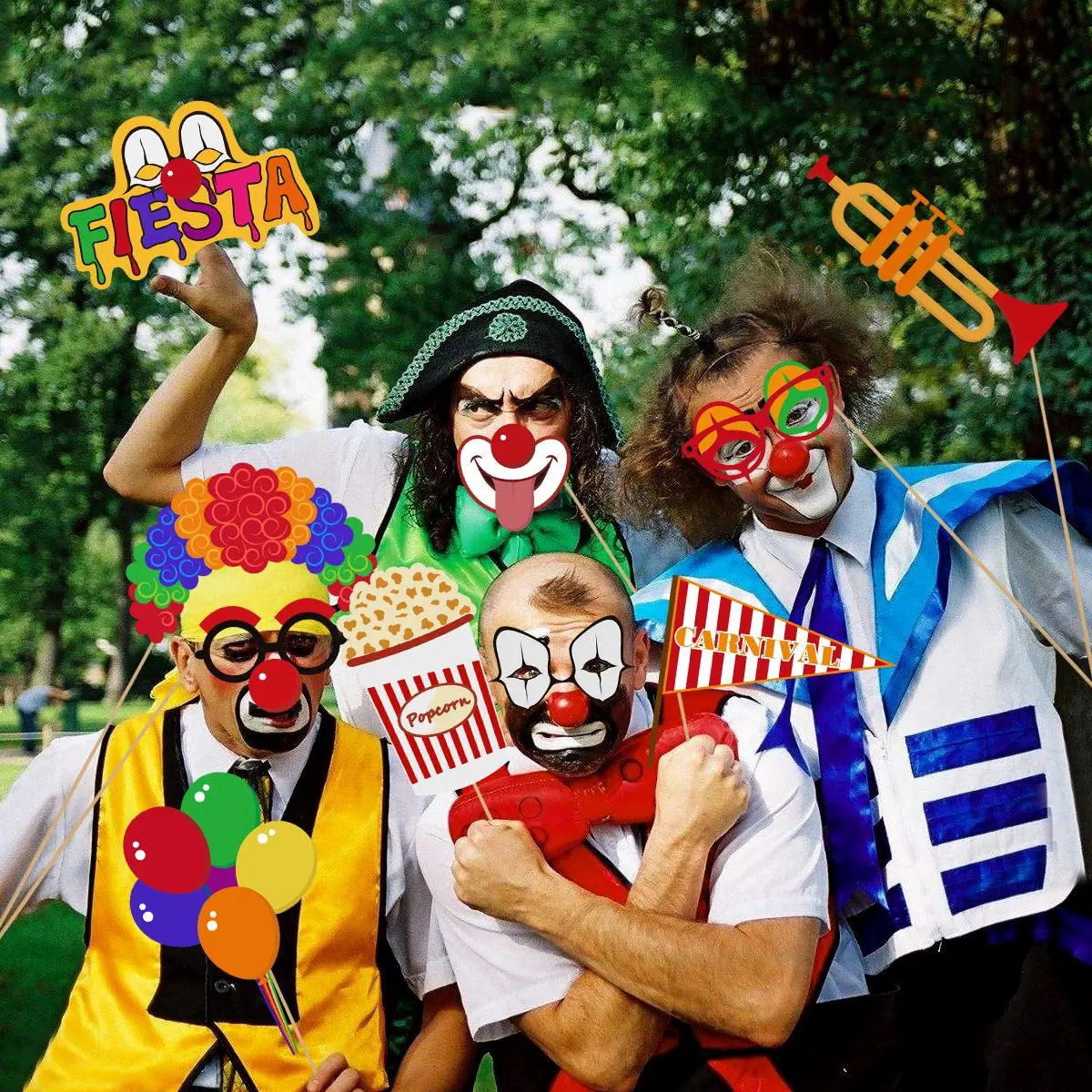 30 шт. для дня рождения вечеринки карнавала фотостудия реквизит цирк клоун