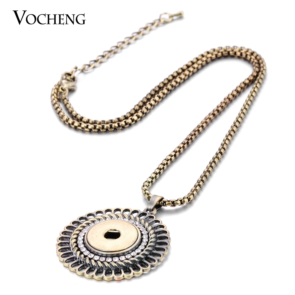 

10pcs/lot Wholesale 18mm Vocheng Interchangeable Jewelry Bronze Snap Button Vintage Pendant Necklace NN-504*10 Free Shipping