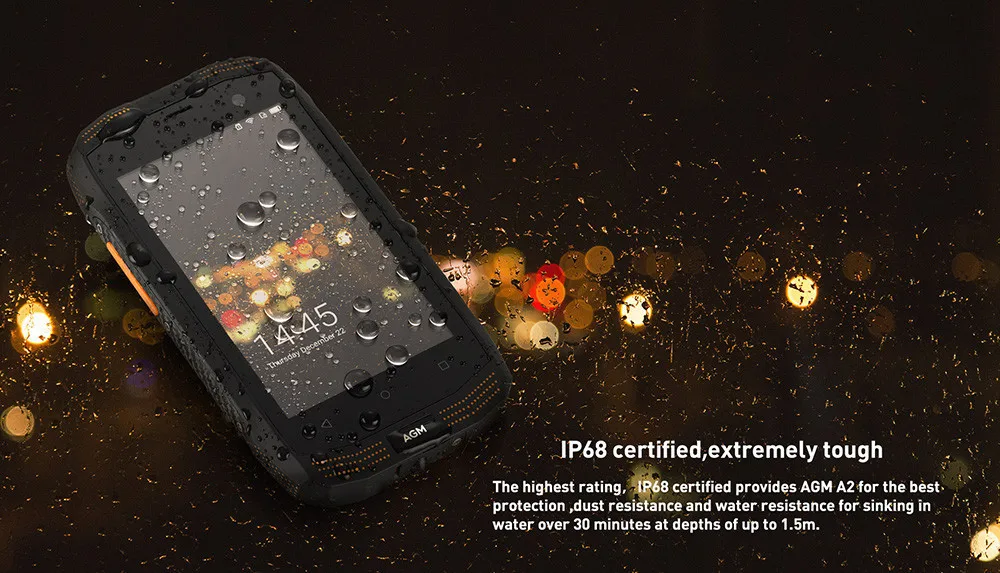 AGM A2 4G смартфон 4,0 дюймов Android 5,1 MSM8909 четырехъядерный 2 Гб ОЗУ 16 Гб ПЗУ IP68 Водонепроницаемая Функция OTG 2600 мАч NFC без русского языка