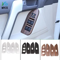 4pcs for toyota land cruiser prado fj150 150 2010 2018 door window switch cover interior armrest panel trims car accessory lhd