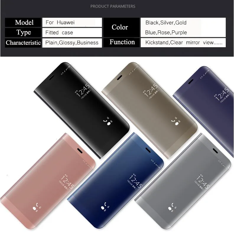Прозрачный умный зеркальный чехол для Huawei Mate 10 20 lite pro honor 9 8 P8 P9 P10 P20 Lite 2017 Plus Y6 nova 3 3i