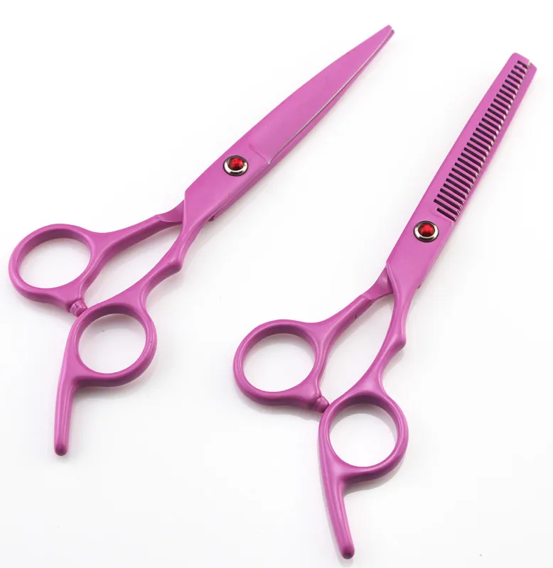 

professional 6 inch pink haircut thinning scissor clipper hot shears cutting barber cut hair scissors set hairdressing scissors