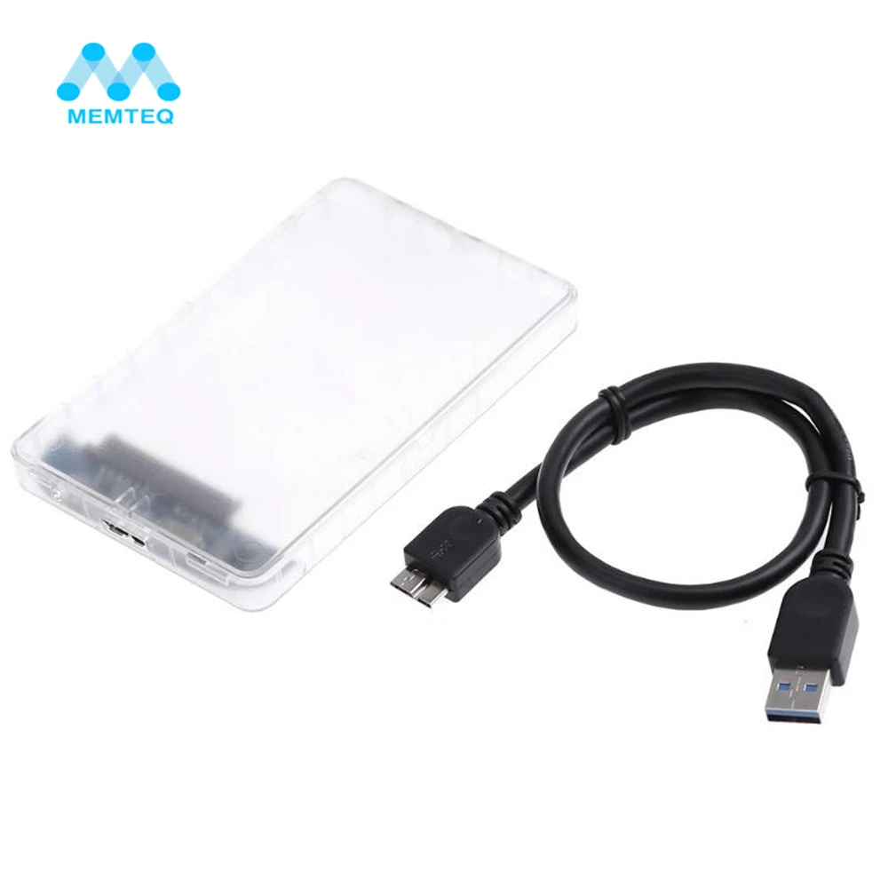 MEMTEQ 2 5 ''прозрачный жесткий диск 6 Гбит/с 3 ТБ USB 0 SATA HDD Внешний корпус hdd