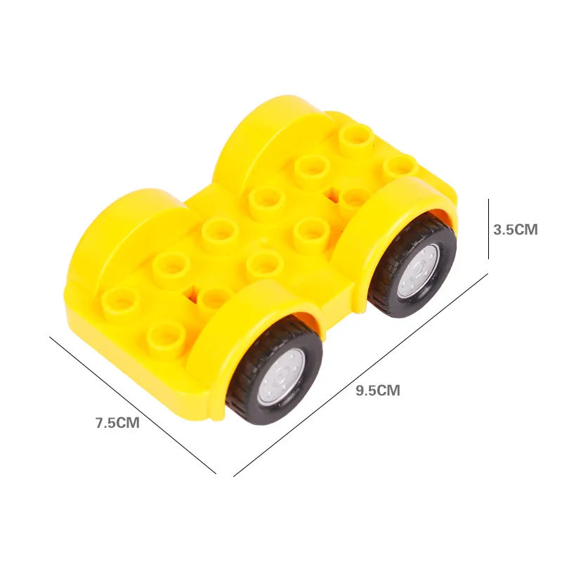 1Pcs Block - 20 DIY большой размер Железнодорожный крест поезд трек строительные блоки Совместимость Duploe классический автомобиль аксессуары наборы кирпичи части игрушки для детей - Цвет: 1Pcs Block - 20
