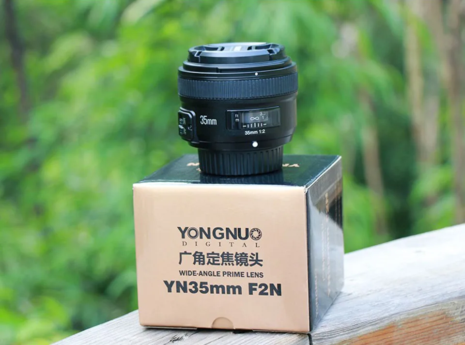 Объектив YONGNUO 35 мм YN35mm F2.0 AF/MF с фиксированным фокусом F1.8 для Canon Nikon F Крепление объектива D3200 D3400 D3100 D5300 для DLSR камеры
