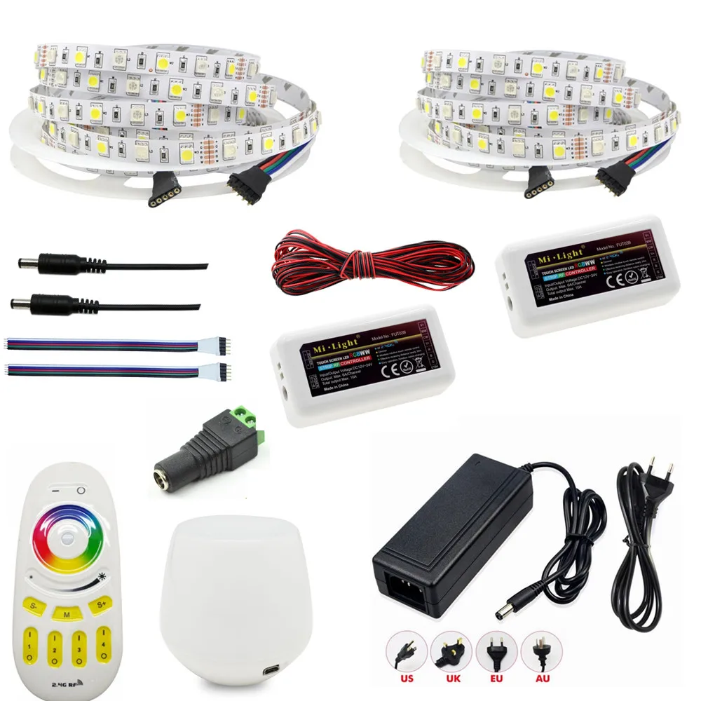 Водонепроницаемая светодиодная лента с Wi Fi 20 м RGBW RGB 5050 12 В + 4 контроллера зонный